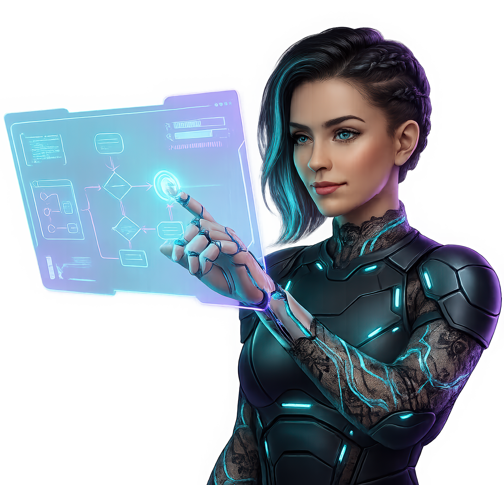 Футуристичный андроид